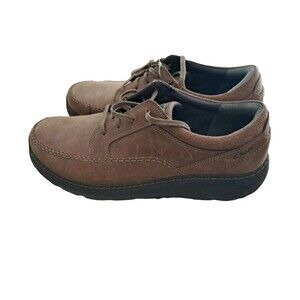 Clarks Charton Vibe Mens  Up Oxford Shoes 13W Brown Nubuck Leather